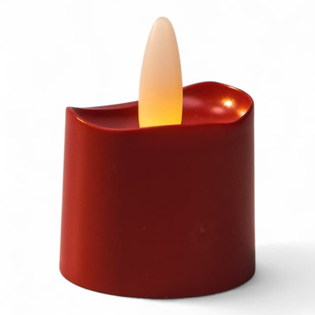 LED theelichtje DORSETTO oplaadbaar tot 400 uur - rood - waterdicht