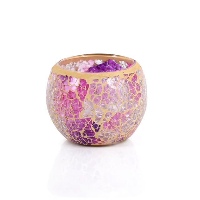 Waxinelichthouder 8,5 CM Dorsetto mozaïek rose