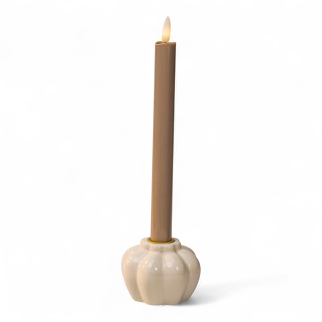 Led dinerkaars beige, Dorsetto, oplaadbaar, 250 mm, tot 400 uur brandduur